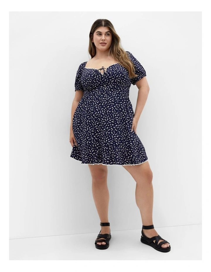 Sky Kiss Mini Dress in Navy image 1