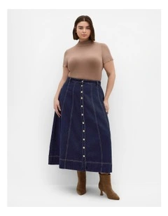 Ariana Denim Skirt in dark wash