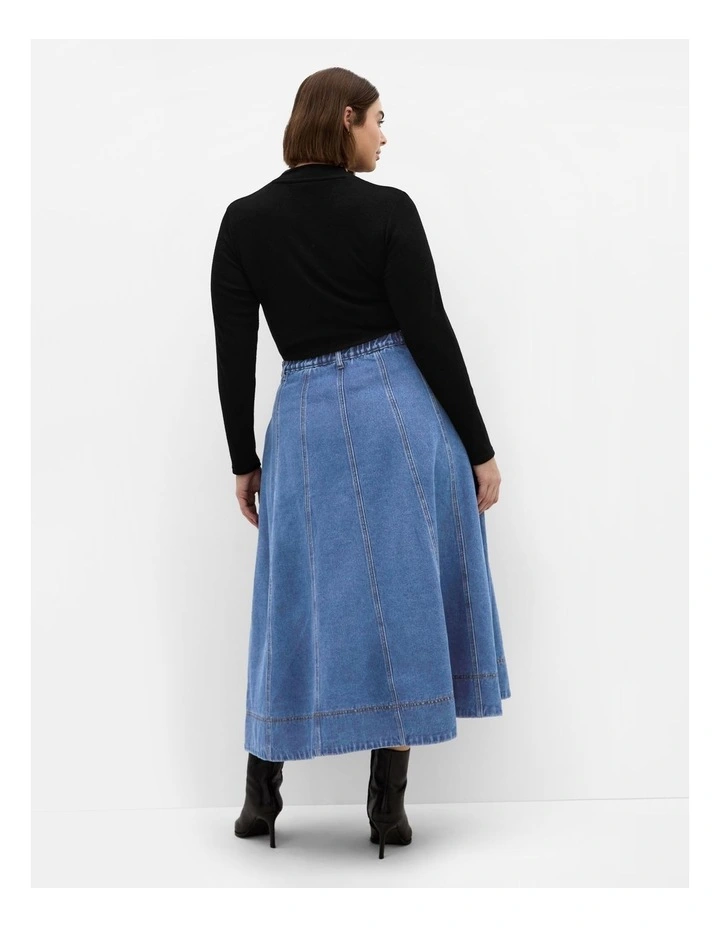 Ariana Denim Skirt in Light Wash image 2