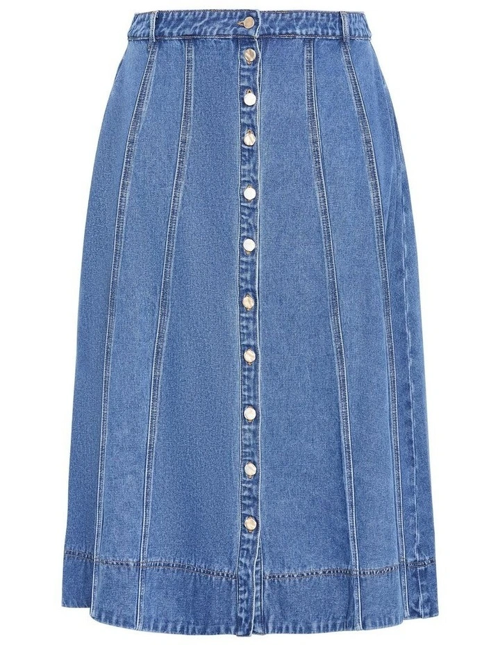 Ariana Denim Skirt in Light Wash image 3