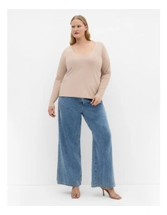Liz Scoop Top in Stone