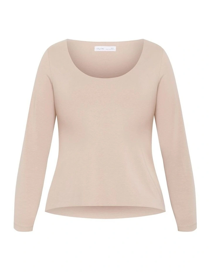 Liz Scoop Top in Stone image 3