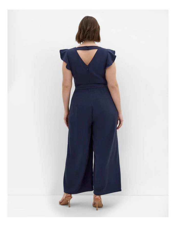 Tani Wide Leg Jumpsuit in Navy image 2