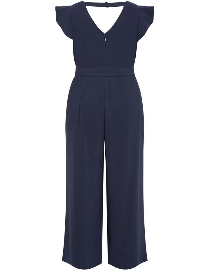 Tani Wide Leg Jumpsuit in Navy image 4