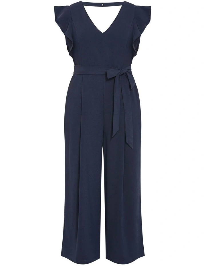 Tani Wide Leg Jumpsuit in Navy image 5