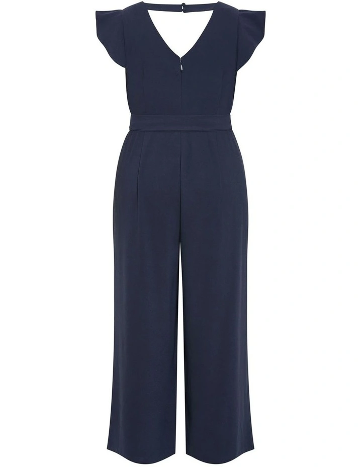 Tani Wide Leg Jumpsuit in Navy image 6