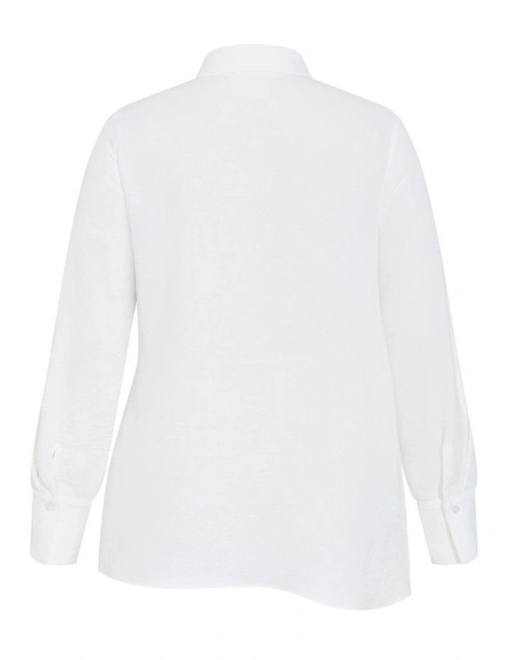 Telia Side Tie Shirt in Ivory image 4