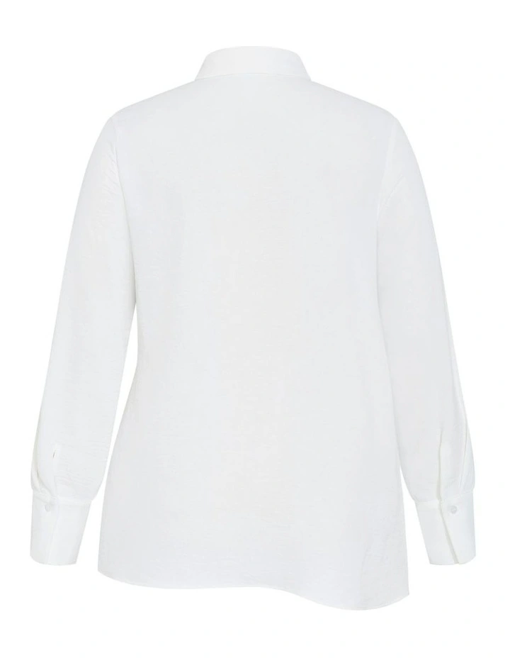 Telia Side Tie Shirt in Ivory image 5