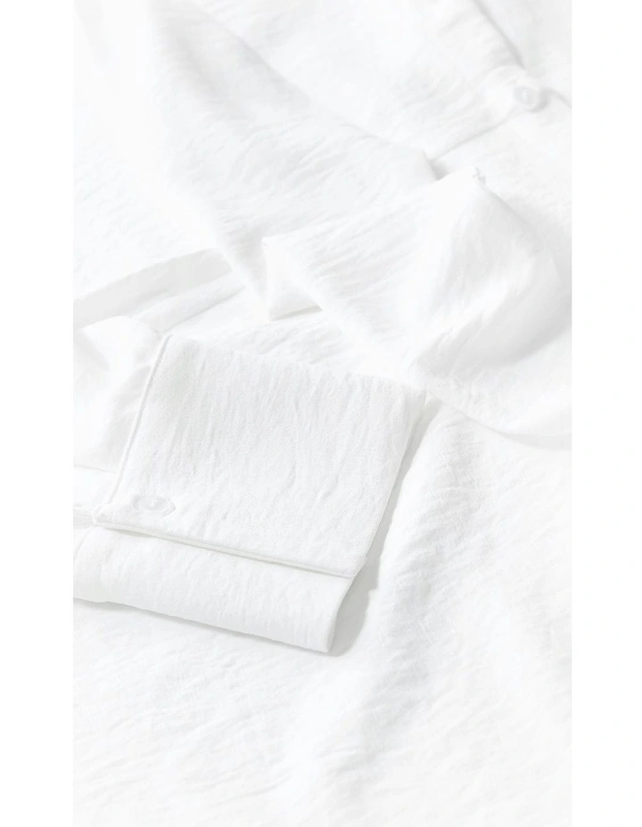 Telia Side Tie Shirt in Ivory image 6