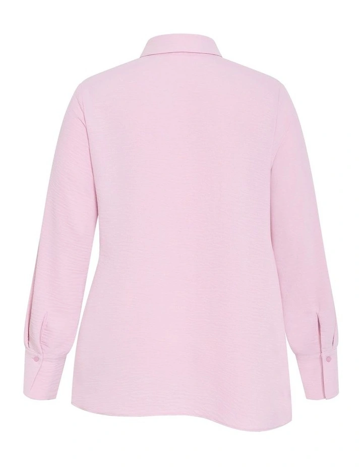 Telia Side Tie Shirt in Soft Pin image 4