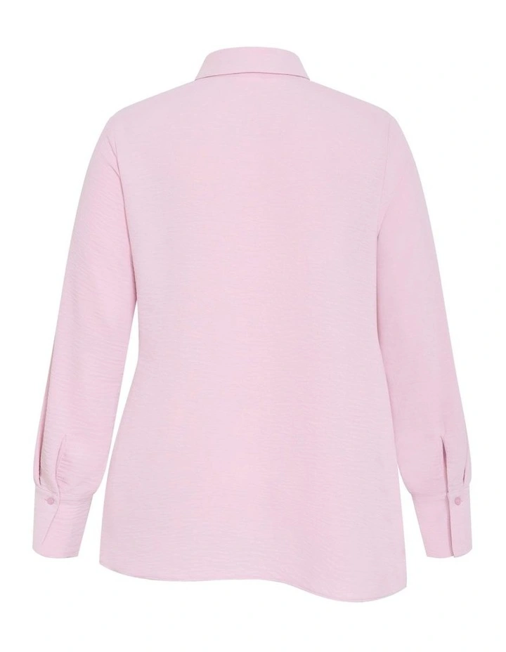 Telia Side Tie Shirt in Soft Pin image 6