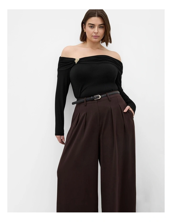 Buckle Detail Top in Black image 1