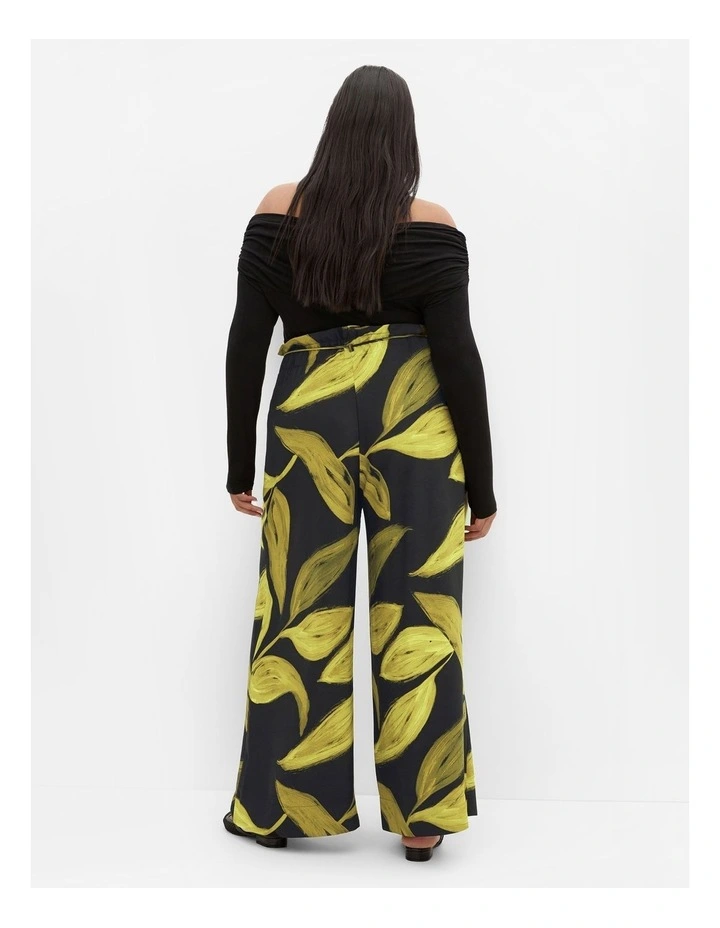 Shania Zest Print Wide Leg Pant in Black image 2