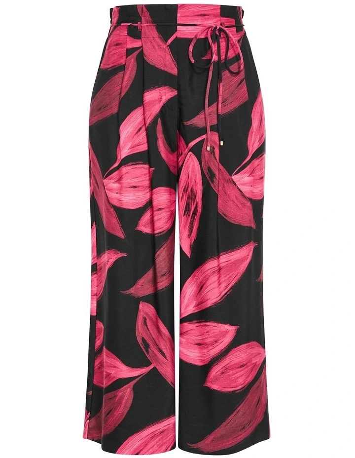 Shania Abstract Print Wide Leg Pant in Black image 3