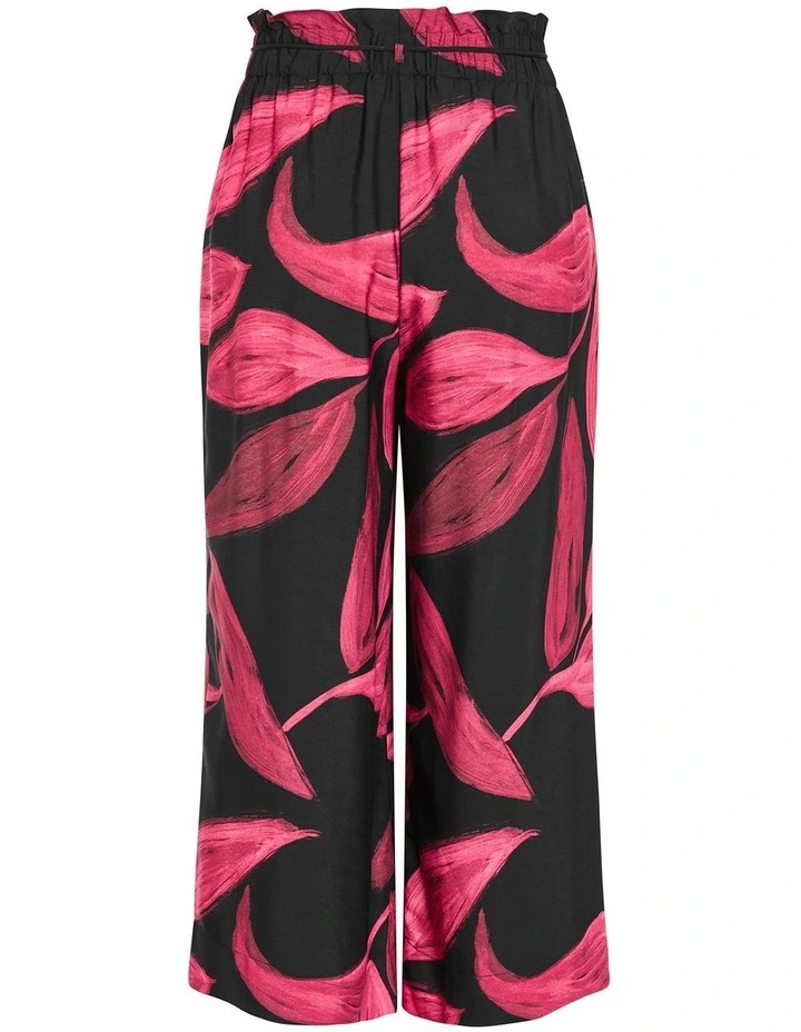 Shania Abstract Print Wide Leg Pant in Black image 4