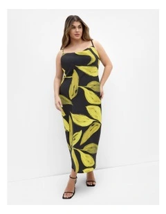Zest Print Dress in Black