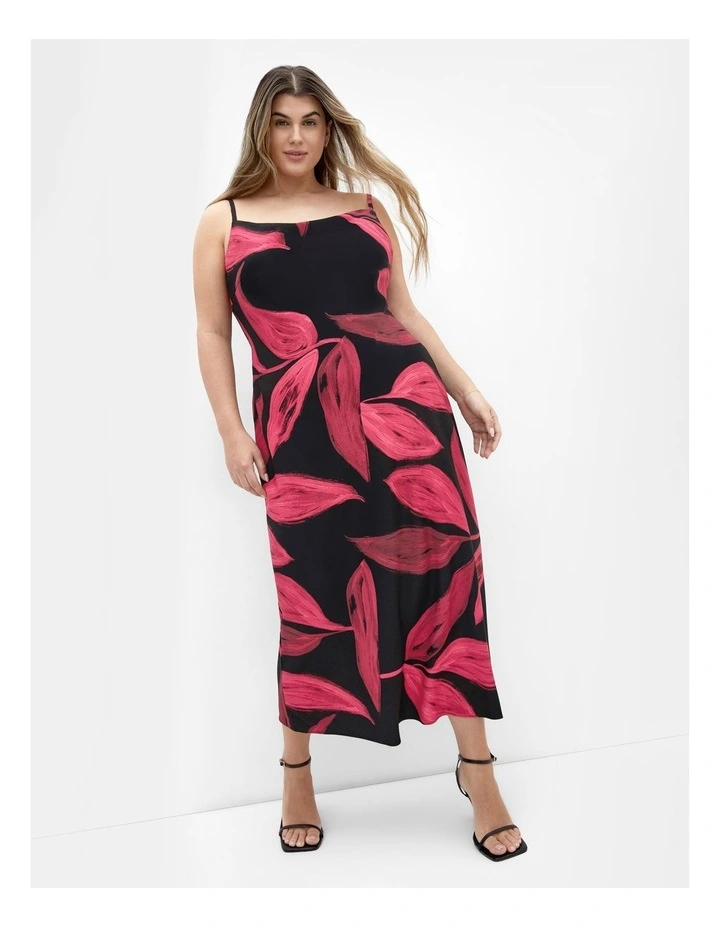 Abstract Print Dress in Pink image 1