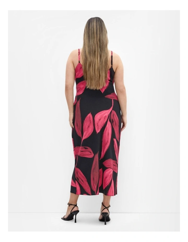 Abstract Print Dress in Pink image 2