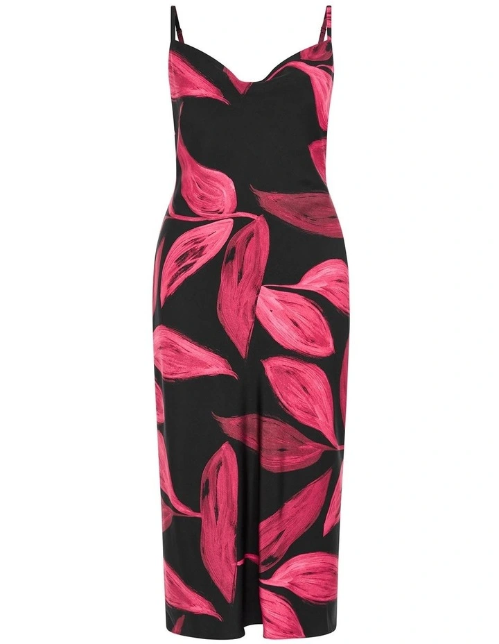 Abstract Print Dress in Pink image 3