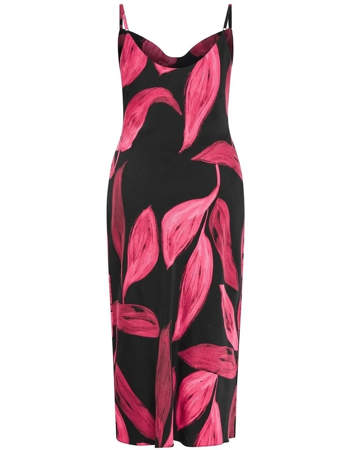 Abstract Print Dress in Pink image 4