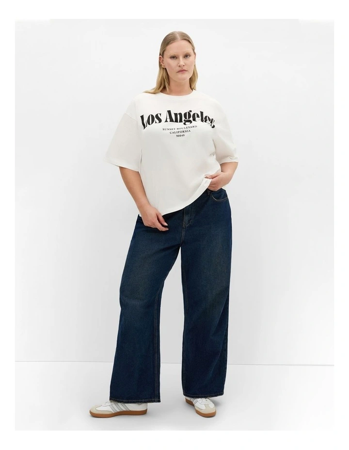 Los Angeles Cotton Tee in ivory image 1