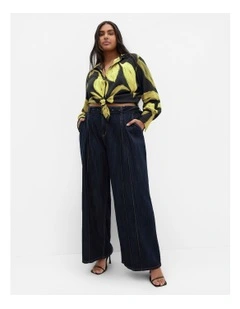 Shania Zest Print Shirt in Black