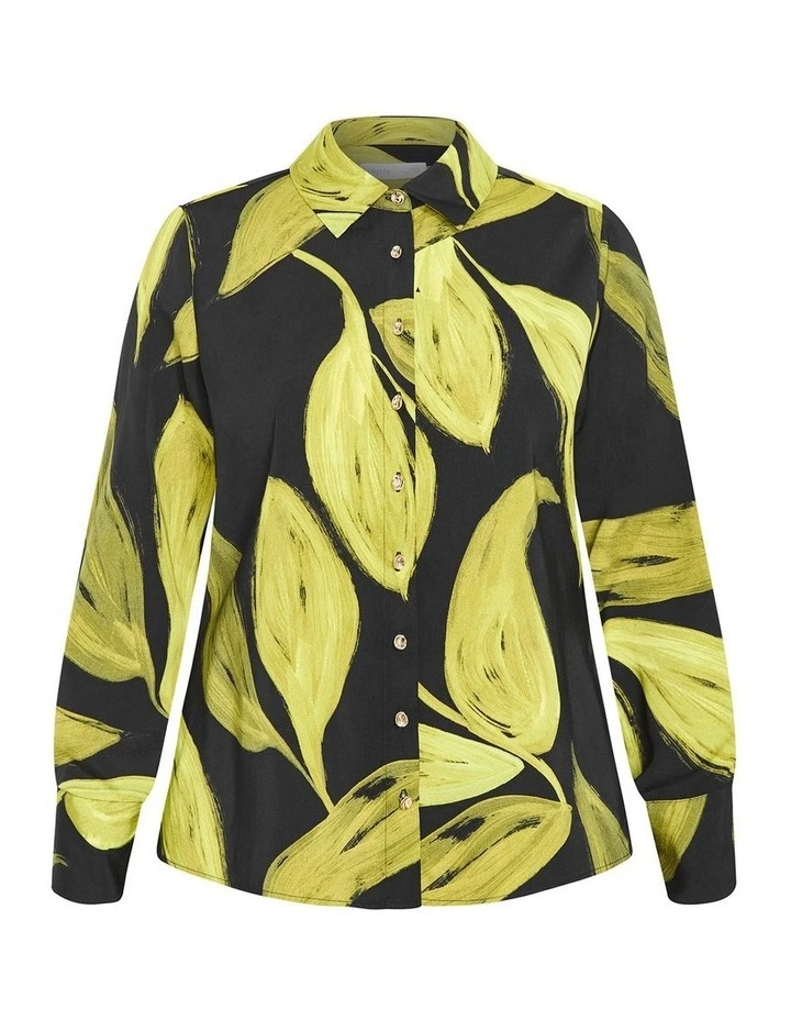 Shania Zest Print Shirt in Black image 3