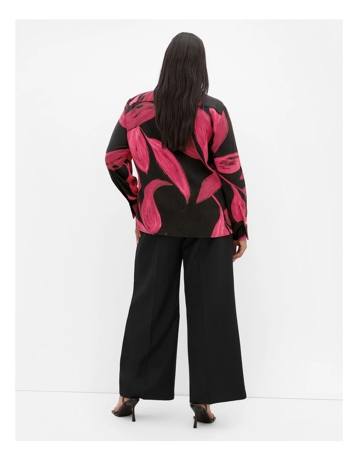Shania Abstract Print Shirt in Black image 2