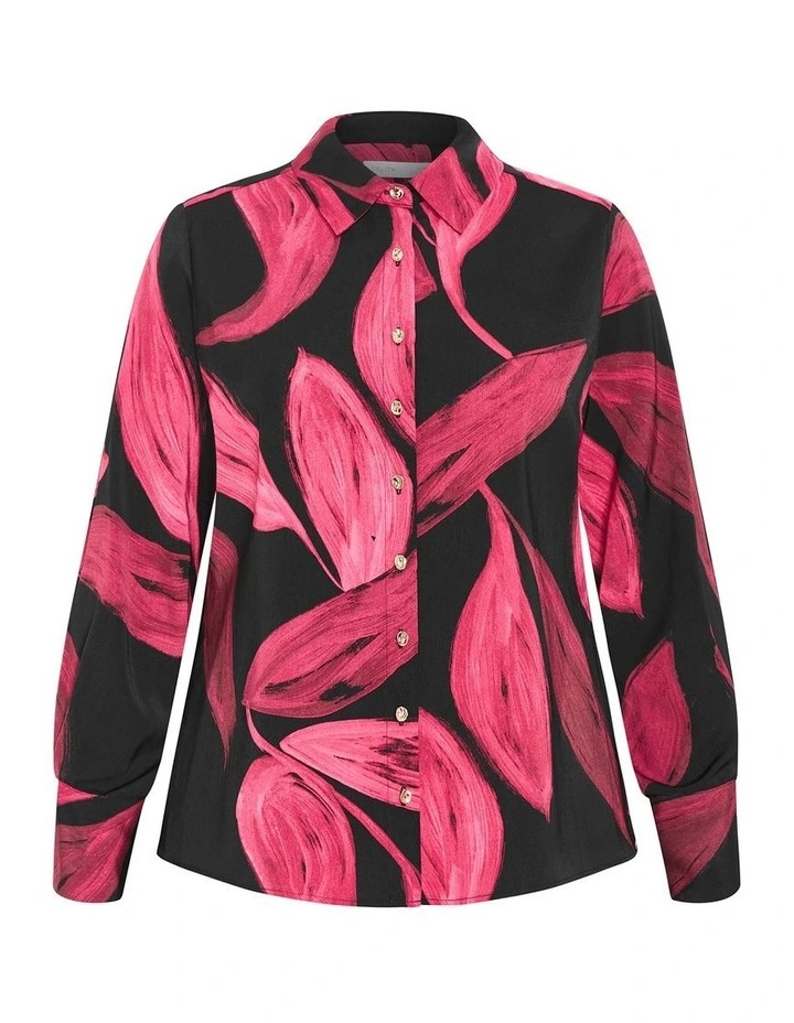 Shania Abstract Print Shirt in Black image 4