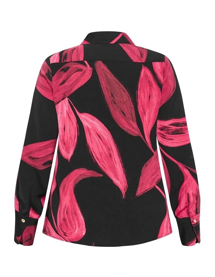 Shania Abstract Print Shirt in Black image 5