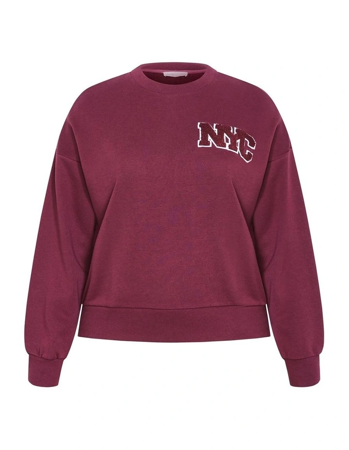 Nyc Storm Sweatshirt in Red image 3