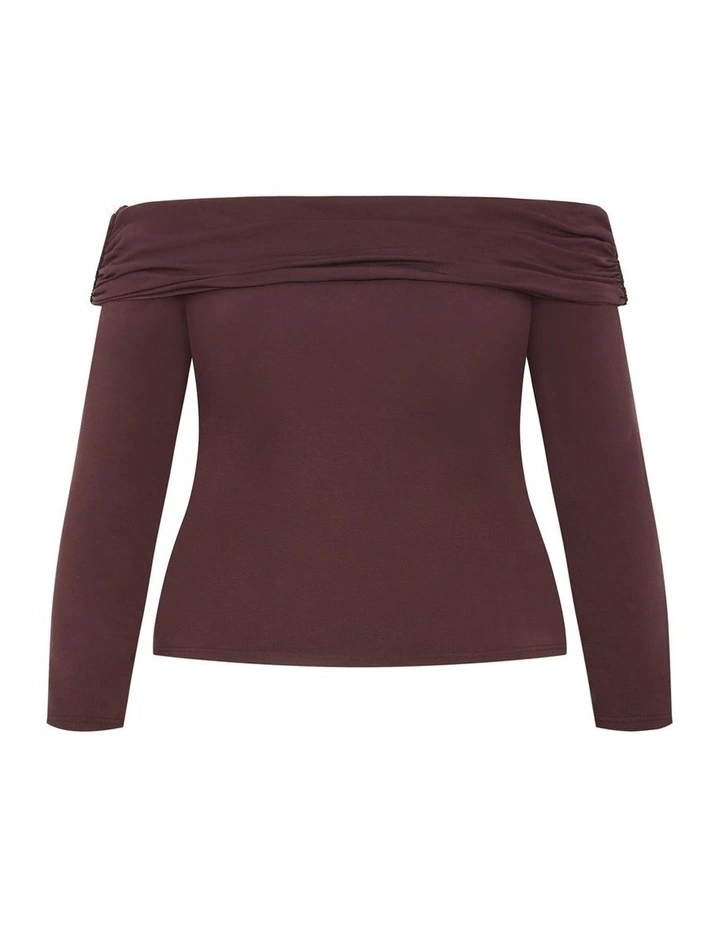 Jojo Knit Top in Chocolate image 3