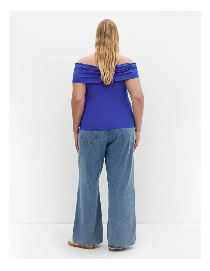 Jessie Off Shoulder Top in Cobalt image 2