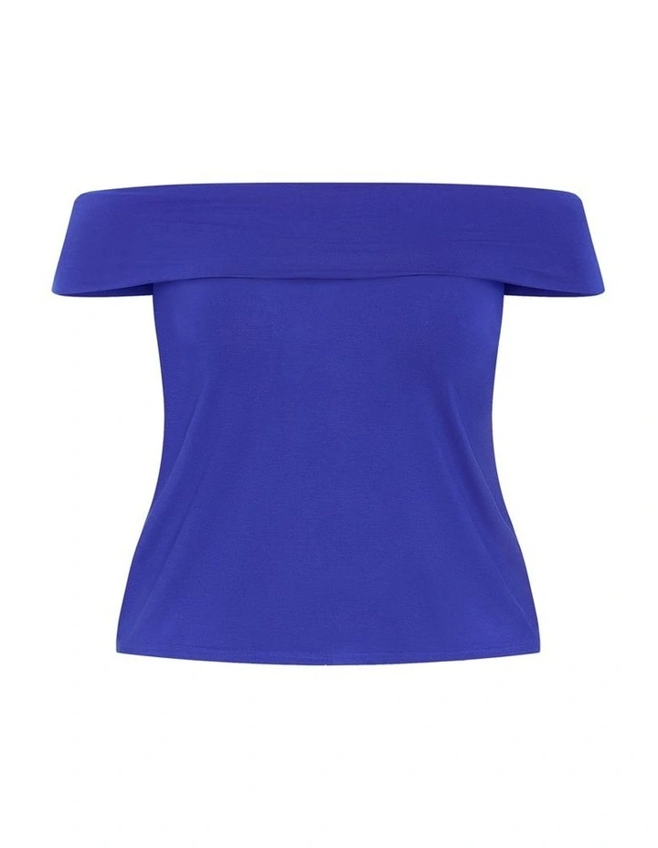 Jessie Off Shoulder Top in Cobalt image 3
