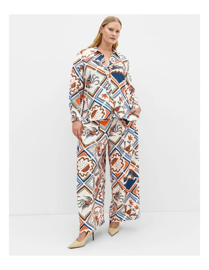Surface Wide Leg Print Pant in Neutral image 1