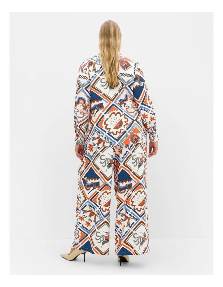 Surface Wide Leg Print Pant in Neutral image 2