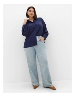 Elly Long Sleeve Shirt in Navy