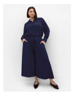 Elly Crop Pant in Navy