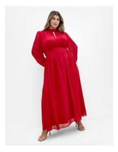 Alexandra Maxi Dress in Red Rose