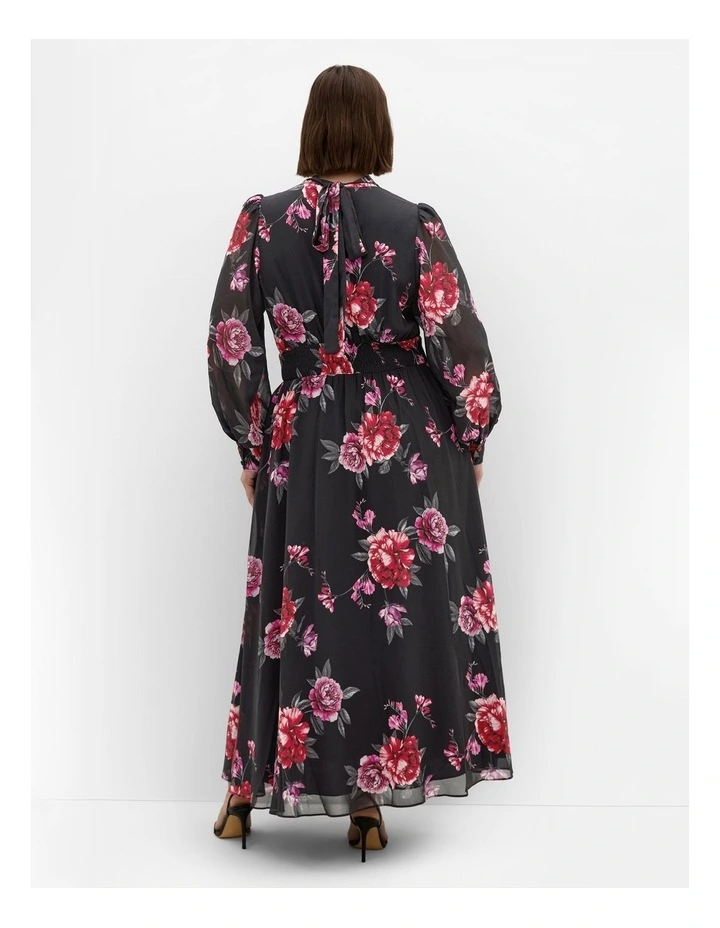 Alexandra Print Maxi Dress in Black image 2