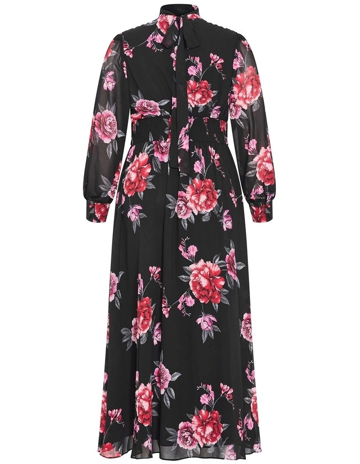 Alexandra Print Maxi Dress in Black image 3