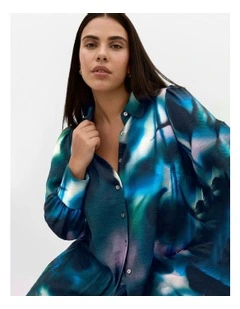 Haze Bloom Shirt in Deep Ocean