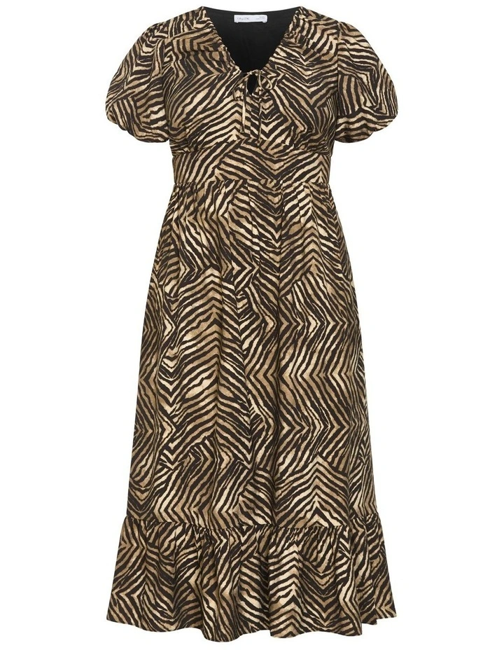 Daphne Print Maxi Dress in Dark Chocolate image 5