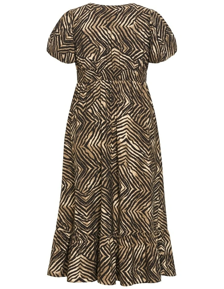 Daphne Print Maxi Dress in Dark Chocolate image 6
