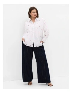 OK Cupid Cotton Shirt in White