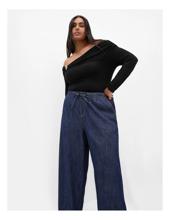 Tia Denim Pant in Blue image 2