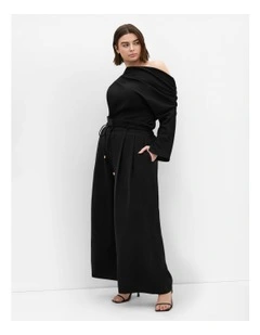 Shania Wide Leg Pant in Black