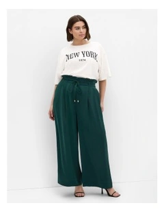 Shania Wide Leg Pant in Forest