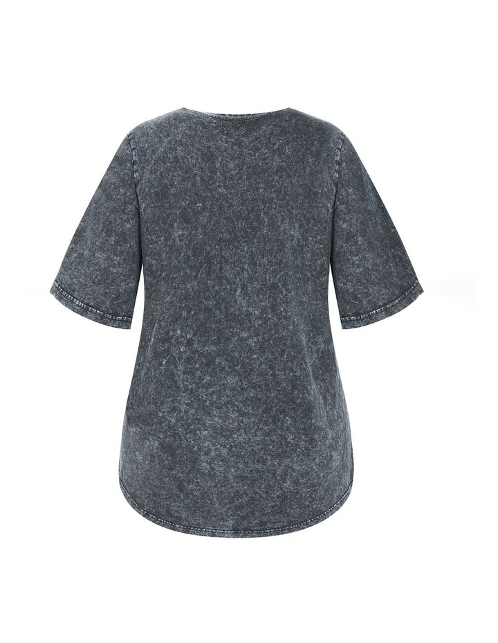 Ryan Arizona Print Tee in Grey Wash image 4