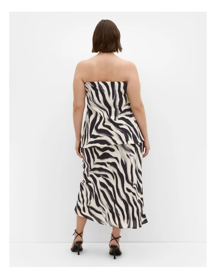 Strapless Zebra Fever Top in Zebra image 2